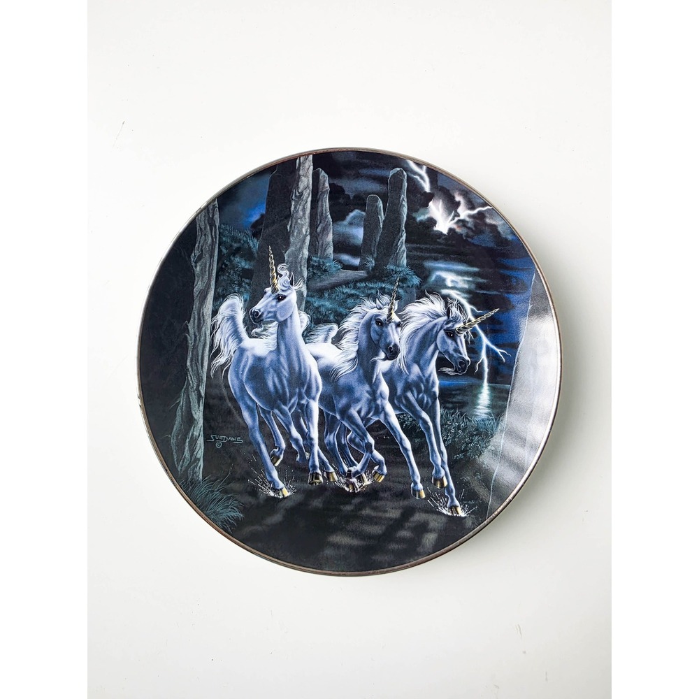 Royal Doulton Power of the Unicorns Plate Sue Dawe Franklin Mint HA4596 8in